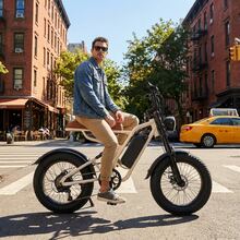 Adult Electric Bicycle With 20-Inch Wide Tires, 750W Motor, 36V 15Ah Battery, Top Speed 45-50 Km/H.Black And White - 黑與白 - 查看 2
