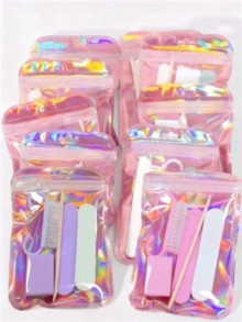 Mini Nail File And Orange Cuticle Pusher Set, Double-Sided Nail File, Wooden Scissors, Cleaning Tools, Nail Clippers, Nail Brush, Jewelry Making Polishing And Buffing Supplies - Multicolor - View 2