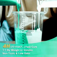 High Flexibility Heat Resistant Silicone Rubber, 32oz/6.76oz Green Non-Stick Mold Making Material For Resin, Candle, Gypsum And Jewelry Casting, Perfect For Complex Details & Carving Projects - Green - View 7