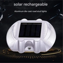 Solar-Powered Marker Lights For Road Signs - Reflective LED Marker Made Of Die-Cast Aluminum For Highways, Pressure And Weather Resistant