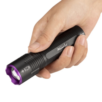  Alonefire Zoom 20W UV-ficklampa 365/395nm högpresterande svart ljus - Urindetektor för hund/katt, skorpionsökare med osynlig bläckpenna