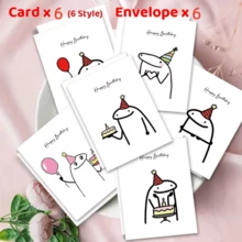 12张卡通蛋糕和气球设计生日贺卡套装（含信封） - 适合送给家人、朋友、同事，以及情人节、复活节、母亲节、父亲节、万圣节、毕业派对等场合。 - 彩色 - 查看 5