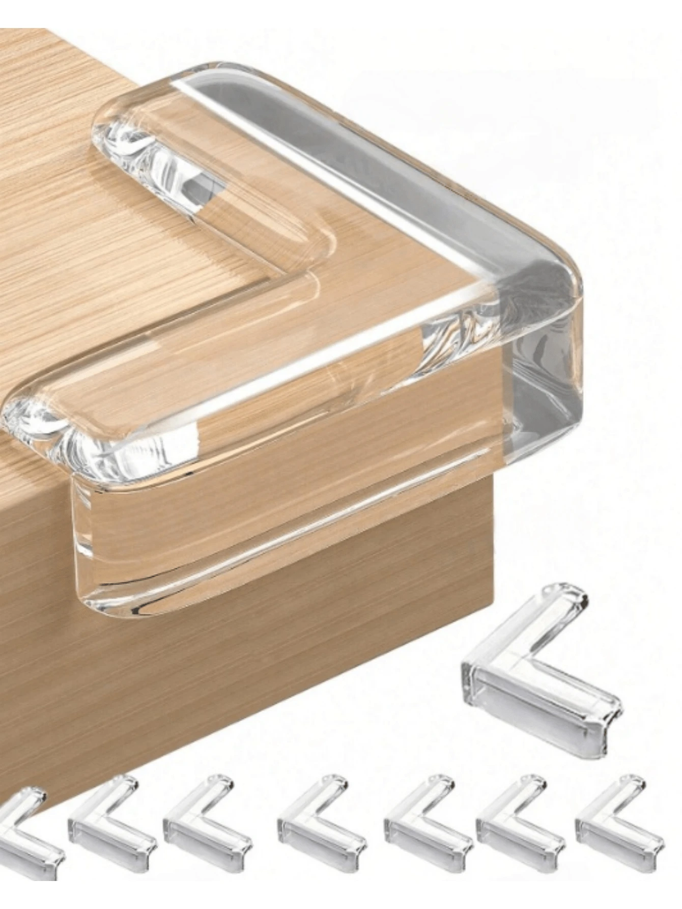 16pcs Silicone Furniture Corner Guards, Transparent Soft Edge Protectors, Corner Bumpers, Best Clear Table Corner Protection Pads, Protect Furniture Cabinets From Sharp Edges