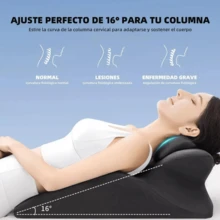 Almohada Grande Cuña Cojín Ortopédica Antireflujo Ajustable,  reposapiés para dormir sentado, almohada de memoria para adultos para soporte de espalda, reflujo ácido, ronquido, para sueño, elevación de la espalda y las piernas - Negro - Ver 7