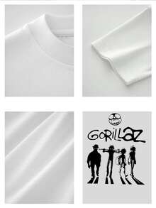 Camiseta de algodón puro para hombre con diseño gráfico único, estilo casual y moderno, ideal para uso diario, cómoda y transpirable, disponible en varias tallas y colores. - Blanco - Ver 4