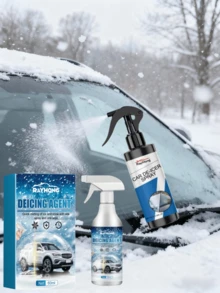 rayhong 100毫升汽车除冰喷雾，快速去除冰雪，有效清除冬季汽车挡风玻璃上的积雪和霜冻。新旧型号随机发货，雪地汽车清洁剂，挡风玻璃清洁剂，汽车除冰喷雾，除冰剂。 - 彩色 - 查看 2