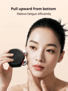PinkSings Household Roller Massager Face, Shoulders, Neck, Eyes, And Full Body, Compact And Convenient Massager, Facial Massager, Massage S, Massage Equipment, Facial Massage, Eye Massage, Handheld Device, Portable Massager, Durable Construction - 黑色 - 查看 3