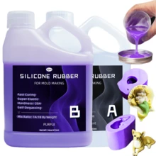 Kit de fabricación de moldes de silicona de 32 oz/946 ml y 6.76 oz/200 ml - Silicona líquida súper elástica, kit de fabricación de moldes de goma de silicona, mezcla 1:1 de curado rápido 20A, apto para moldes de resina, moldes 3D, moldes de jabón, moldes de velas