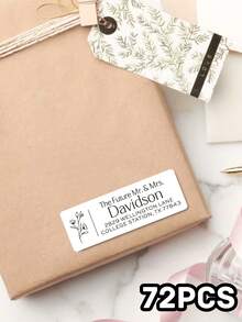 18/36/72/108pcs Custom Address Labels - Personalized Address Stickers, For Mail, Envelopes, Holiday Cards | Self-Adhesive Labels, For Home & Office, Christmas Mailing, Custom Text, For Secret Santa, Christmas Gift Tags Scrapbook Supplies Scrapbook Stationery