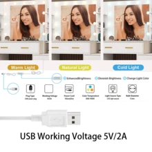 Bedroom Vanity Dressing Table W/ LED Mirror And 7 Drawers 8 Shelves Makeup Desk - White - View 7