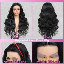 200% Density 34 Inch Body Wave 13x4 Lace Front Wig And 5*5 Glueless Lace Wigs Pre Plucked Pre Cut Bye Bye Knots Wig 3 Seconds To Wear For Beginners Glueless Wigs Pre Plucked Pre Cut Body Wave Lace Front Wigs - Natural & Black - View 5