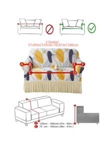 1 chiếc váy phủ ghế sofa chống trượt, co giãn, trang trí bằng vải lụa sữa, họa tiết phối màu cam và xám độc đáo, nhiều kiểu dáng và màu sắc để lựa chọn, thân thiện với thú cưng, chống bụi, phù hợp cho mọi mùa. - Nhiều màu - Xem 13