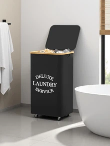1 Pc 29.06 Gallon Laundry Basket With Handle And Lid - Collapsible Dirty Clothes Hamper With Wheels, Includes 1 Free Mesh Bag, Extra Large Capacity Laundry Basket, Foldable Fabric Laundry Basket For Storage - Multicolor - View 5