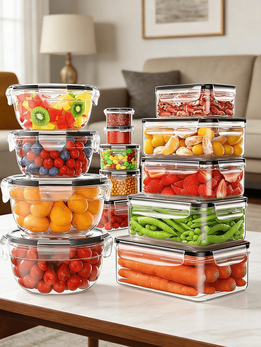 Refrigerator Storage Boxes - 黑與白 - 查看 1