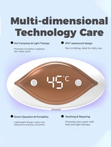 PinkSings 红光丰唇仪，二合一唇眼护理工具，加热抗衰老，抚平唇纹，丰唇淡化黑眼圈，4档加热温度 - 白色 - 查看 4