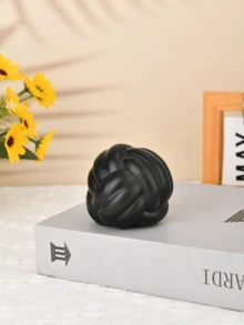 Black Knot Sculpture, Triple Knot Statue, Black Home Decor, Perfect For Accenting Rustic-Style Coffee Tables, Living Room TV Stands, Dining Tables, And Entryway Shelves. - Multicolor - View 12