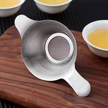 2个装优质不锈钢茶漏 - 耐用、防锈、易清洗，适用于散装茶叶 - 持久耐用，冷热冲泡皆宜 - 銀色 - 查看 6