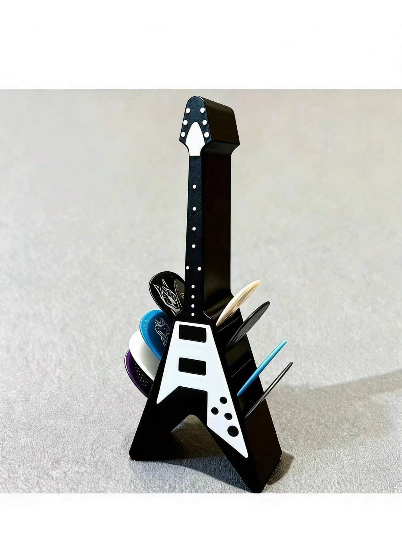 10-Slot Holder -   Style, Popular, , Accessories, Perfect Solution For Misplaced Or Lost Picks,  Pick Storage Box, Perfect Gift For Guitarists, Gift For Electric , Acoustic , Classical ,  Model, Christmas, New Year, Birthday Holiday Gift, Excellent Gift For  Enthusiasts. Gift Giving. One Piece In Total, A Gift For Men, Christmas Gift, Christmas Stocking Stuffer - màu đen - Xem 1