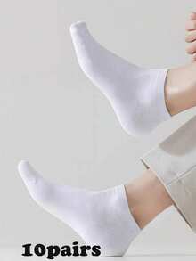 30双/60只纯色时尚女袜，黑色、白色和灰色，简约舒适，休闲百搭，适合日常穿着。可选2只装/6只装/10只装/20只装/30只装/60只装。