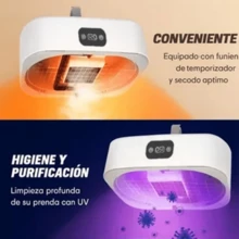 Secadora de ropa, secadora portátil, deshumidificación rápida, apta para tejidos de algodón, lino, seda y lana, funcionamiento silencioso y eficiente desde el punto de vista energético, diseño plegable y portátil, ideal para uso doméstico en armarios de dormitorio. - Blanco - Ver 8