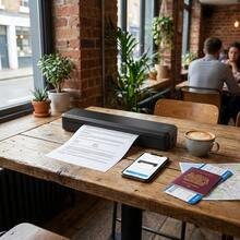 Marklife X8 便携式 A4 热敏打印机，无线蓝牙旅行打印机，兼容笔记本电脑和智能手机，无需墨水，支持 8.5 英寸 x 11 英寸美式信纸，小巧设计，适用于家庭、办公室、商务和学校，兼容 iOS 和 Android 系统。 - 彩色 - 查看 7