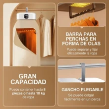 Secadora de ropa, secadora portátil, deshumidificación rápida, apta para tejidos de algodón, lino, seda y lana, funcionamiento silencioso y eficiente desde el punto de vista energético, diseño plegable y portátil, ideal para uso doméstico en armarios de dormitorio. - Blanco - Ver 11