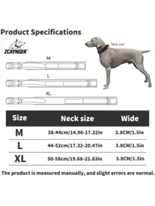 Tactical Dog Collar With Handle Heavy-Duty Metal Buckle Strong Training Collar Adjustable For Medium To Large Dogs. - 玫瑰紅迷彩 - 查看 2