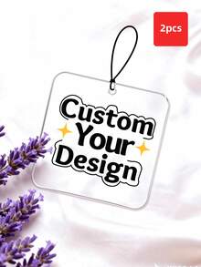 1-4pcs Custom Square Acrylic Pendant, Personalized Rearview Mirror Car Hanging Ornament - Custom Image, Design, Logo, High-Quality Acrylic Decoration, Souvenir For Car, Home, Office, School, Unique Gift For Dad, Mom, Child, Grandparents, Friends, Perfect For Holiday Decor, Anniversary, Daily Use - Multicolor - View 11