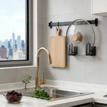 2pcs Fashion Stainless Steel Wall Hooks - Easy To Install, Multifunctional Storage, Suitable For Kitchen, Bedroom, Bathroom - Modern Practical Hook Rack, Practical Hooks - Multicolor 2 - View 4