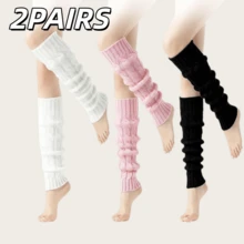 3 Pairs Women's Warm Leggings, 80s Ribbed Knit Long Socks, Suitable For Party And Sports - Multicolor - View 1