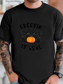 Mens Creepin' It Real Sweatshirt, Halloween Crewneck, Heart Hands Halloween Shirt, Cool Ghost Sweatshirt, Fall Graphic Sweater, Retro Halloween T-shirt - Negro - Ver 2