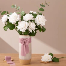 4pcs Powder Chiffon Ribbon For Flower Bouquet, 4cmx5m Fabric Ribbon For Gift Wrapping, Handmade Frayed Ribbon For Wedding/Christmas Decorations,Handmade Chiffon Silk Ribbon Fringe,Burgundy Chiffon Ribbon For Flower Bouquet, Fabric Ribbon For Gift Wrapping, Burgundy Frayed Edges Ribbons For Wedding Invitations Bridal Bouquets Gifts - Pink - View 10