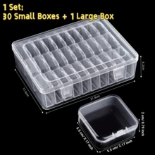 分格收纳盒，可存放装饰品、零件、化妆品、珠子、珠宝等，防尘整理，适合居家、车载、户外便携使用。 - 彩色 - 查看 10