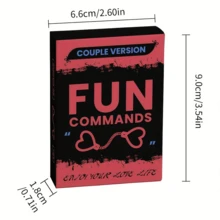 1 Set de Juegos de Parejas para el Día de San Valentín para Adultos, Juego de Cartas de Parejas para Citas, Juegos de Pareja Divertidos con Comandos, Regalos Románticos de Aniversario y San Valentín para Hombres y Mujeres - Multicolor - Ver 4