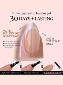 Bộ 150 miếng dán móng tay giả vuông ngắn, màu da, chất liệu gel mềm kiểu Pháp, thích hợp cho việc tự làm móng, tối giản và đa năng, 16 kích cỡ, dành cho phụ kiện làm móng nữ. - Màu be - Xem 6