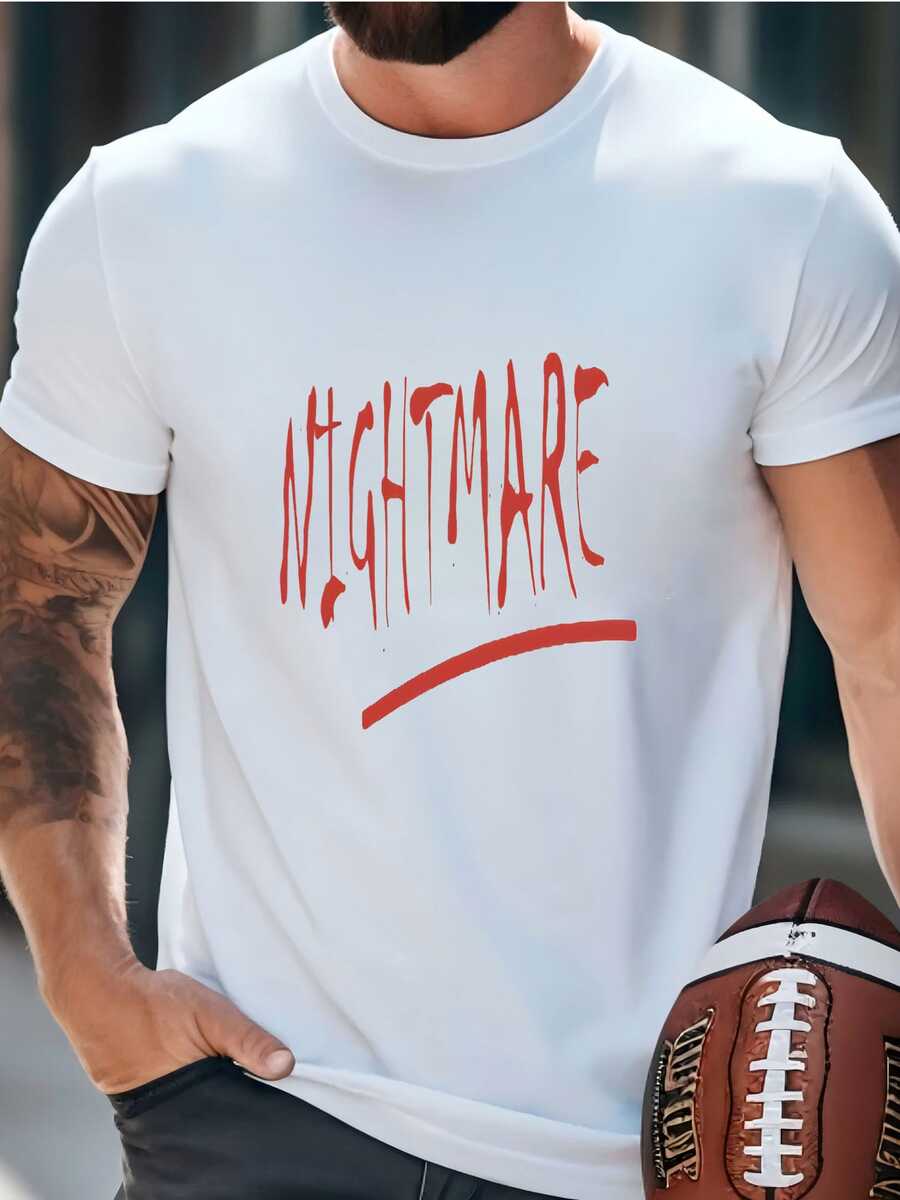 Mens Retro Nightmare Christmas Sweatshirt, Halloween Minimalist Shirt, Land Halloween Tshirt, Family Matching Clothing T-shirt - Blanco - Ver 1