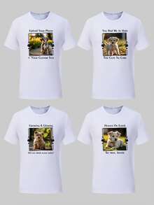 تي شيرت فضفاض مخصص مع نص وصور، بدلة مجموعة لحفل إعادة التوحيد العائلي، قم بتخصيص النص والصور الخاصة بك للزوجين والعائلة والحيوانات الأليفة والأصدقاء لحفلات الموسيقى، ملابس الخريف، ملابس علوية الخريف، ملابس علوية النساء، امرأة الخريف، ملابس علوية بيضاء، هدية عيد الميلاد، هدية عيد الحب، هدية الذكرى السنوية، هدية الزفاف، هدية أفضل صديق، بدلة نساء حفلات الموسيقى - أبيض - مشاهدة 2