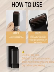 HEYXI 三合一染发棒 | 带梳齿，应急染发，白发救星！解决白发暴露、临时补染麻烦、染发工具操作复杂、补染不均匀等痛点。适合日常通勤、职场会议、家庭聚会、约会、派对、旅行应急、节日造型，也是感恩节、生日、母亲节、父亲节、情人节的绝佳礼物。 - 彩色 - 查看 6