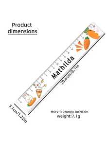 Customized Name Cartoon Transparent Acrylic Ruler, Transparent Measuring Tool, Student School Measuring Tool, Patterns Include: Cute Fairy, Dinosaur, Astronaut, Mermaid, Pirate, Princess, Monster, Robot, Dragon, Car, Train, Fairy, Angel, Devil, Pirate, Superhero, Alien, Robot, Magical Creature, Transportation, Space, Fairy Tale Characters - Cartoon - View 11