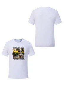 تي شيرت فضفاض مخصص مع نص وصور، بدلة مجموعة لحفل إعادة التوحيد العائلي، قم بتخصيص النص والصور الخاصة بك للزوجين والعائلة والحيوانات الأليفة والأصدقاء لحفلات الموسيقى، ملابس الخريف، ملابس علوية الخريف، ملابس علوية النساء، امرأة الخريف، ملابس علوية بيضاء، هدية عيد الميلاد، هدية عيد الحب، هدية الذكرى السنوية، هدية الزفاف، هدية أفضل صديق، بدلة نساء حفلات الموسيقى - أبيض - مشاهدة 3