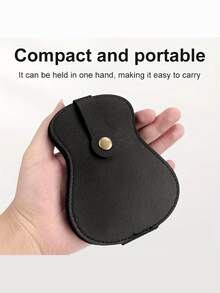 Guitar Pick Storage Box - Guitar-Shaped Pick Organizer Box, Holds 18 Guitar Picks, Convenient To Carry, Elegant Leather Pick Pouch - Multicolor - View 4