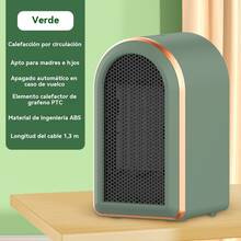 Calentador de Escritorio 1200W - 3 Segundos Calor Rápido, 2 Niveles, Silencioso y Sin Luz, Apagado por Inclinación, Ideal para Oficina y Dormitorio - Tipo de Enchufe A USA (110-127V) - Ver 2