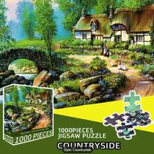 1000pcs Creative Adult Puzzle Set, High-Quality Seamless DIY Jigsaw Puzzle, Interesting Family Challenge Without Frame, Suitable For Birthday Gift, Easter Gift, Home Decor, Great For Home, Living Room, Office Decoration