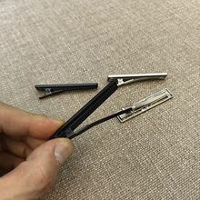 Kẹp tóc mỏ vịt đính kim cương đen. Phụ kiện tóc thời trang và dễ thương. Kẹp tóc bên hông sang trọng và cao cấp. Kẹp tóc mái. Phụ kiện đội đầu buổi tối. Trang trí tóc tự làm lấy cảm hứng từ Chanel. - màu đen - Xem 3