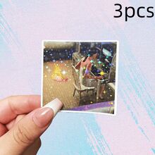 模拟人生诅咒贴纸 - 趣味模拟人生游戏设计（椅子，红色火焰），哑光防水乙烯基材质，防刮自粘，适用于汽车、笔记本电脑、摩托车、包包 - 模拟人生粉丝和游戏装饰的完美之选 - 彩色 - 查看 13
