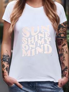 Women Plus Size Sports Tees & Tanks - White - View 2