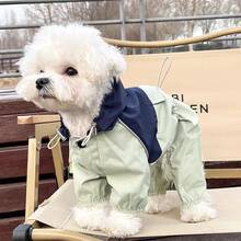 1pc Stylish Pet Windproof Rainproof Outdoor Dog Walking Jacket, Dog Clothes For Medium Small Dogs Like Teddy, Poodle - Multicolor - View 3