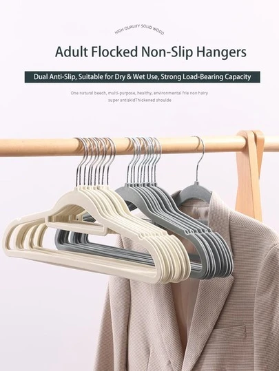 20/10 قطعة شماعات مخملية للكبار مع خطاف دوار 360 درجة - شماعات ملابس موفرة للمساحة للغرفة والحمام والسكن الجامعي، شماعات غير زلقة للكبار، تمنع علامات زاوية الكتف، شماعات تخزين للعودة إلى المدرسة، هدية عيد الحب