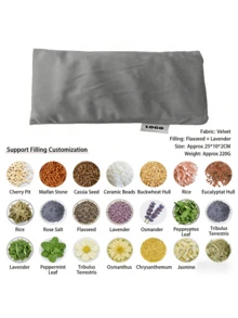 Travesseiro de Olho de Lavanda, Adequado para Relaxamento, Yoga, Sono, Máscara de Olho com Peso, Útil para Dor de Cabeça, Sinusite, Alívio de Olhos Secos, Compressas de Calor Úmido para os Olhos, Acessório de Meditação com Aromaterapia - Multicolorido - Visão 8