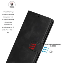 Funda Cartera Suave Con Porta Tarjetas Para Samsung A07 Más 2 Micas De Cristal - Rojo - Ver 4